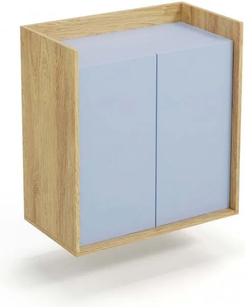 Comò modulare Mobius 2D in blu - H83 cm
