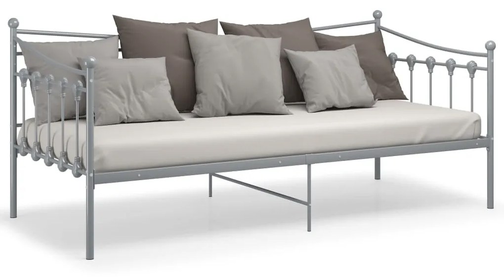 Telaio divano letto grigio in metallo 90x200 cm