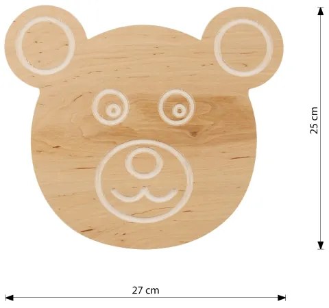 Applique per bambini TED 1xE14/10W/230V orso