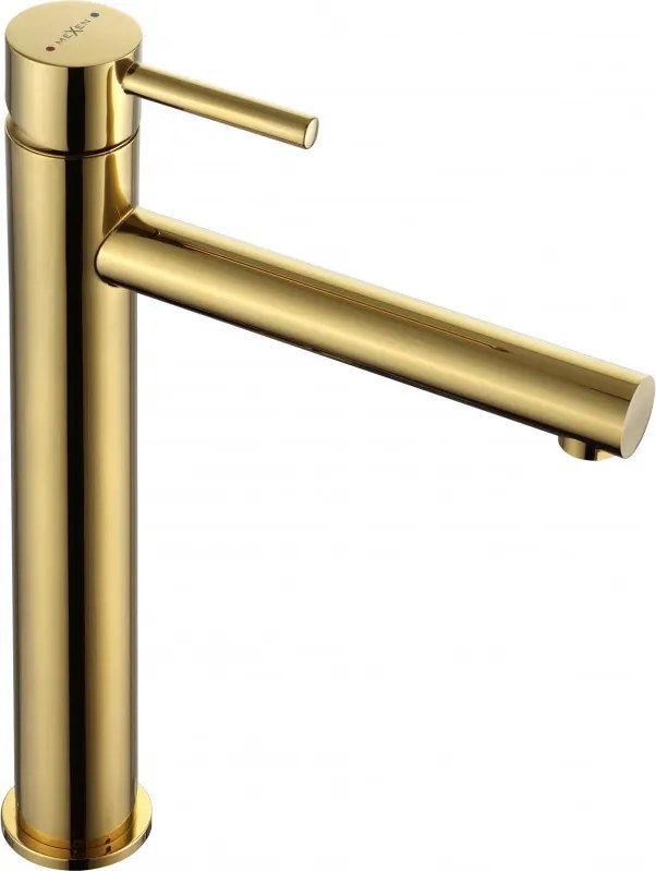 Mexen Elba rubinetto lavabo alto, oro - 74110-50