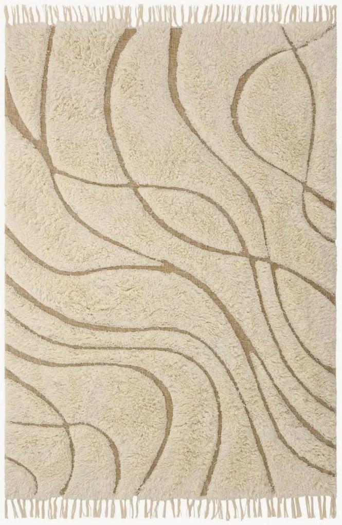 Tappeto in lana artigianale con struttura in rilievo Kota