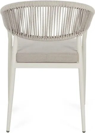 Sedia Da Esterno Impilabile Con Braccioli In Alluminio E Corda Millor Wall Bizzotto