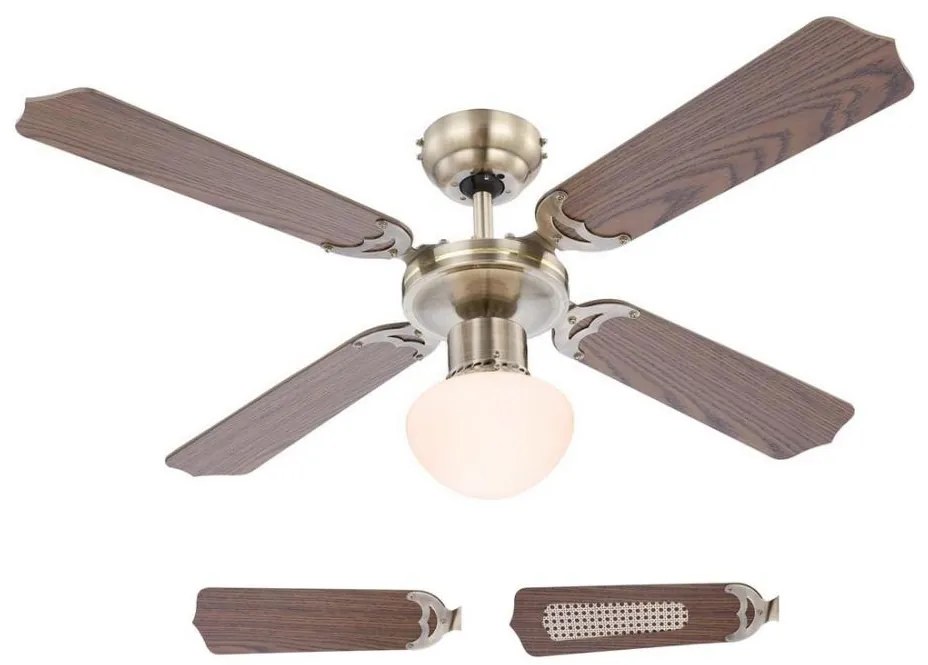 Globo 03804 - Ventilatore da soffitto CHAMPION 1xE27/60W/230V