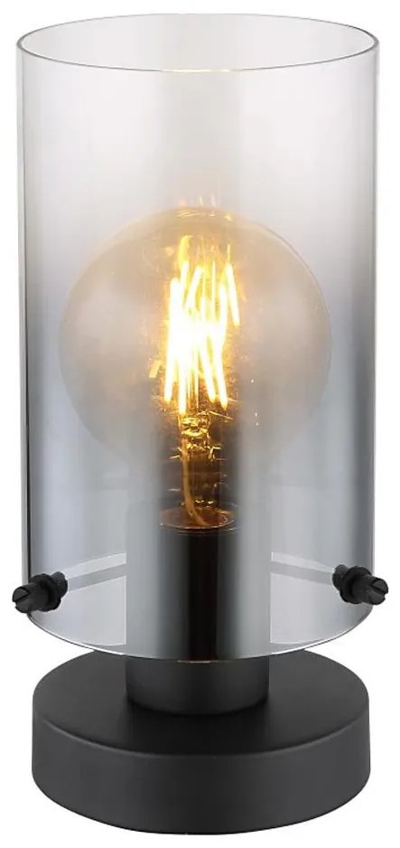 Globo 15907T - Lampada da tavolo FLORENTINA 1xE27/40W/230V diametro 12,5 cm nero