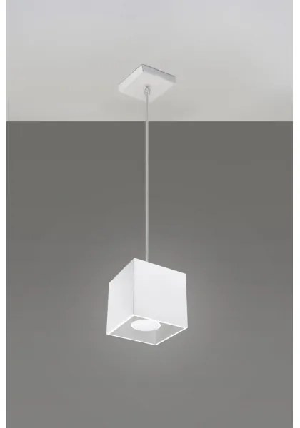 Lampadario a sospensione con filo QUAD 1 1xGU10/40W/230V bianco