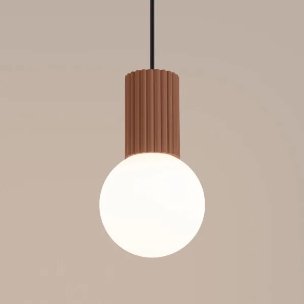 Sollux SL.1734 - Lampadario a sospensione con filo HALO 1xG9/8W/230V diametro 12 cm marrone