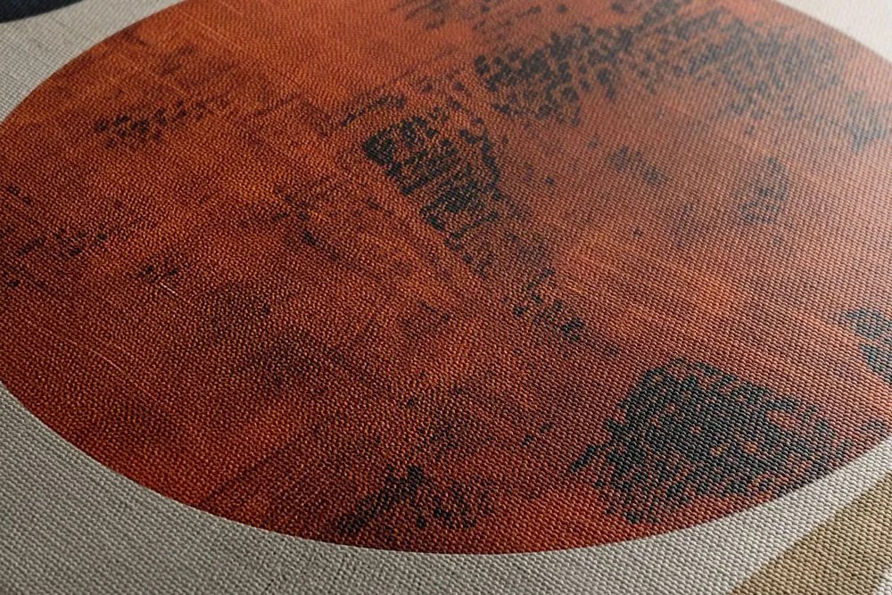 Quadro su tela – Japandi con cerchi moderni