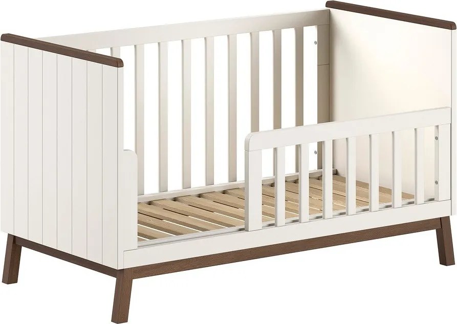 Lettino beige in pino massiccio con sponde rimovibili/con altezza regolabile 70x140 cm Sezane – Vipack