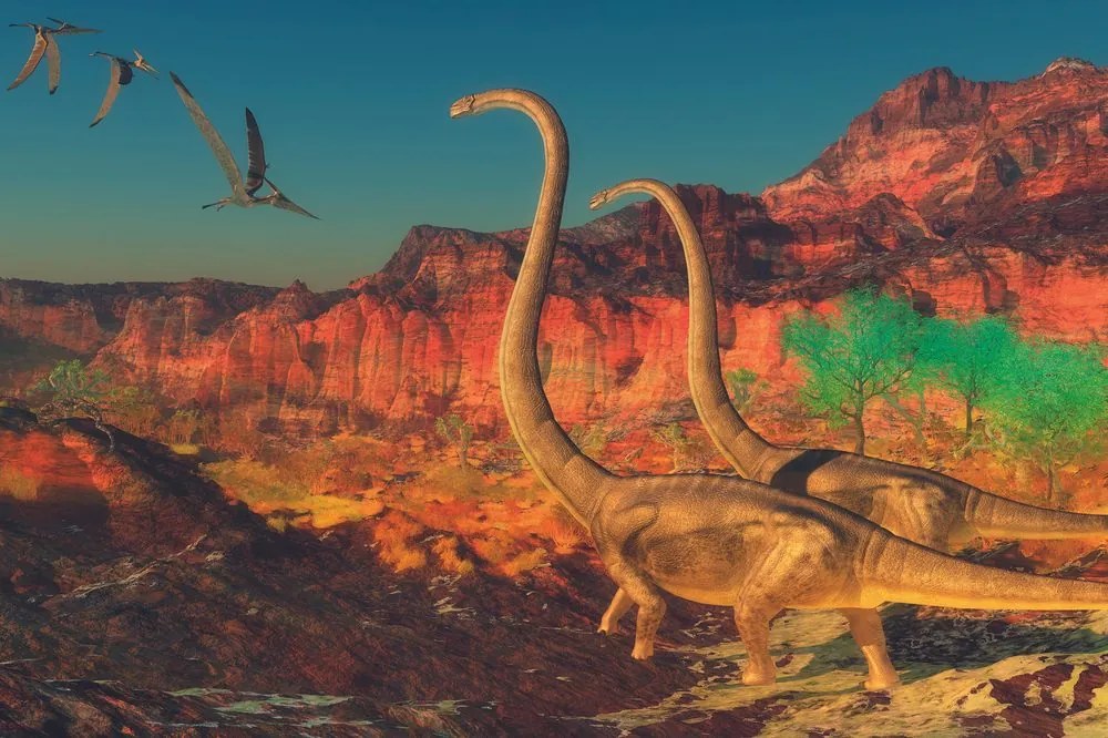 Carta da parati – Mondo dei dinosauri