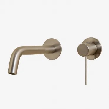 Rubinetto Lavabo Ad Incasso Orveta In Ottone Grigio Cromato - Sklum