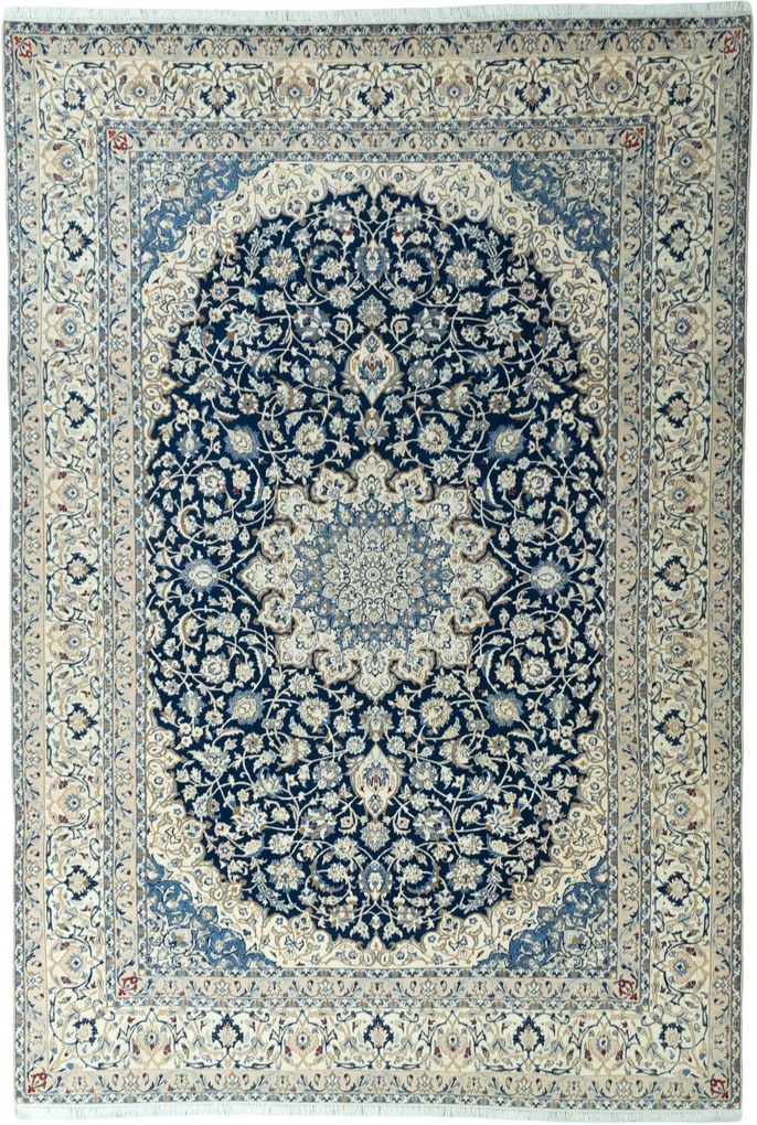 Nain Tappeto persiano 260 x 380 Blu (Iran) Annodato A Mano
