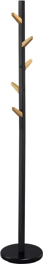 Appendiabiti W66 in legno naturale/nero