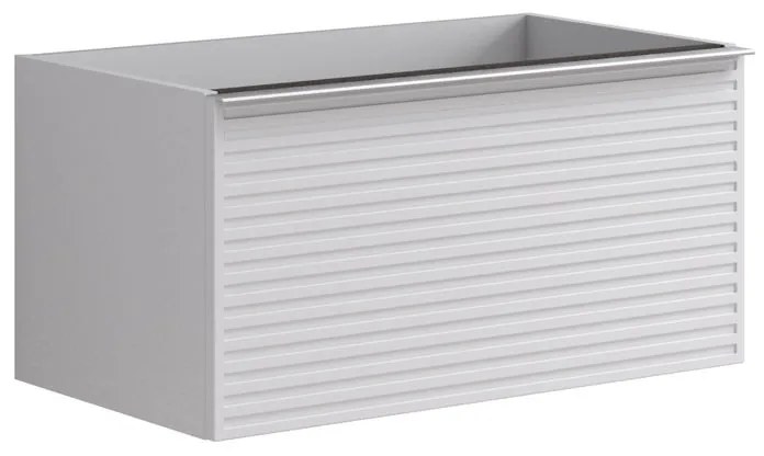 Mobile da bagno sotto lavabo Pixel stripes bianco laccato L 80 x H 40 x P 45.5 cm 2 cassetti, lavabo non incluso