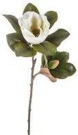 Set 2 Magnolia con 2 Fiori Artificiali Altezza 83 cm Bianco