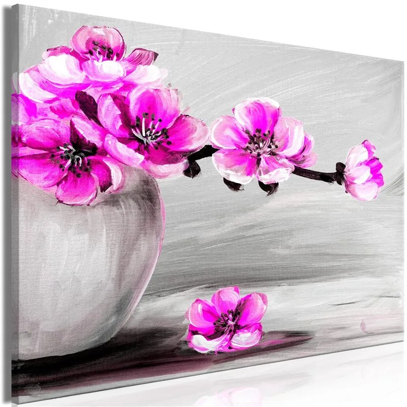 Quadro Lightness of Light (1 Part) Wide Pink  Colore Rosa, Dimensioni e Misure 120x80