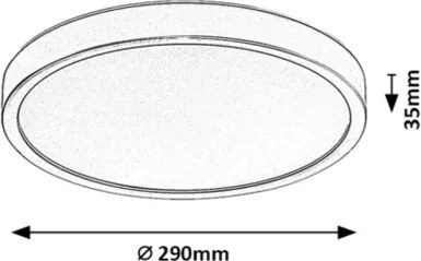 Rabalux 75080 - Plafoniera LED da bagno MAUREC 18W/230V diam. 29 cm IP44 marrone
