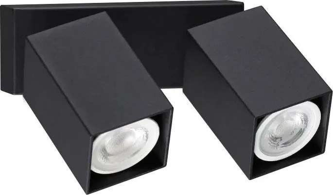 Ideal Lux - Faretto da parete a LED DYNAMITE 2xGU10/7W/230V CRI 90 nero