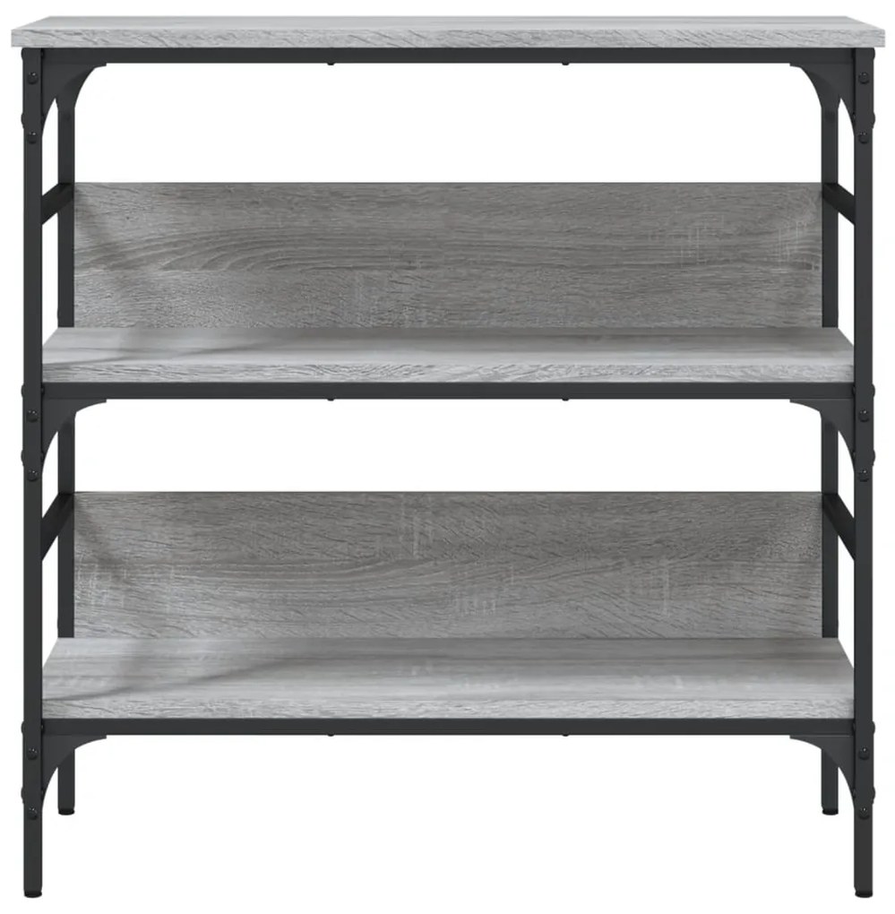 Tavolino Consolle Grigio Sonoma 75x32x75cm in Legno Multistrato