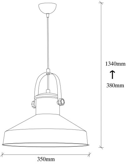 Lampadario a sospensione con cavo DODO 1xE27/40W/230V nero/bronzo
