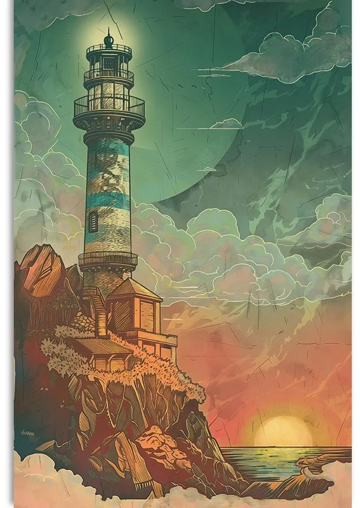 Quadro su tela – Faro da favola