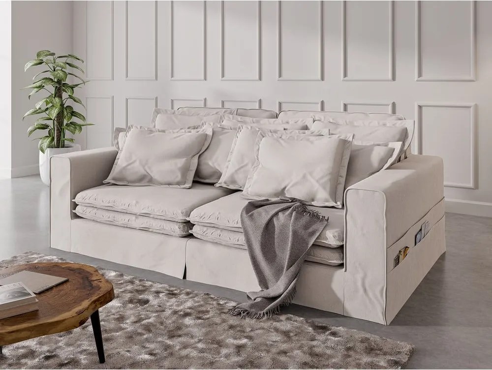 Divano color crema 236 cm Nora – Ropez