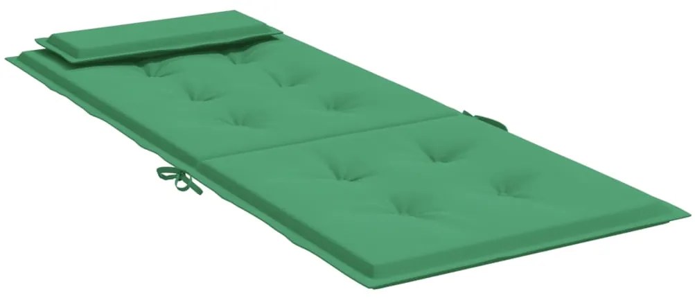 Cuscini per Sedia con Schienale Alto 4 pz Verde Tessuto Oxford