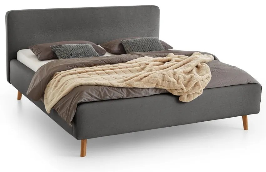 Letto singolo imbottito grigio scuro rete non inclusa 120x200 cm Mattis – Meise Möbel