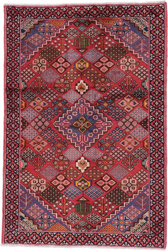 Hamedan Tappeto 140 x 200 (Iran) Annodato A Mano