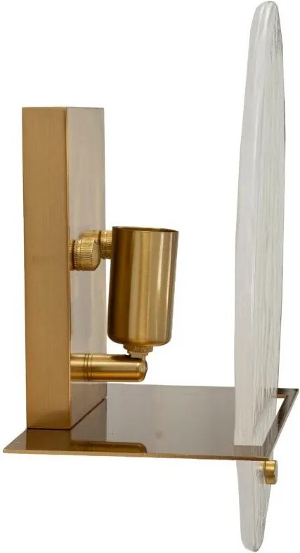 Lampada da parete dorata in vetro Portlan – Mauro Ferretti