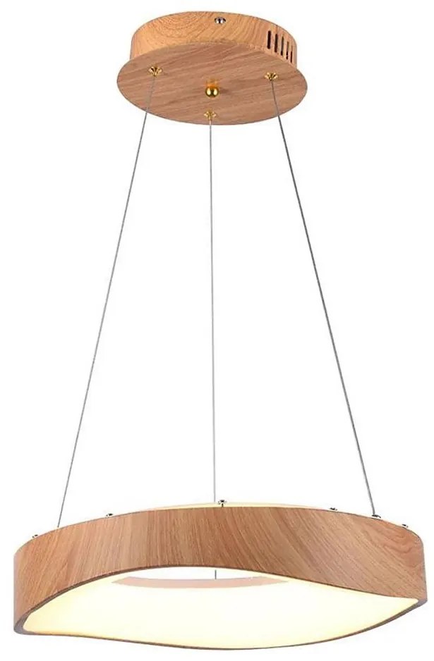 Lampadario LED a sospensione con filo LED/18W/230V 3000K ø 40 cm marrone