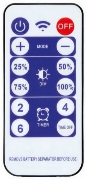 Ecolite DX-SOLAR-3000/5M - Striscia solare a LED 3,7V 2400 mAh 5m IP65
