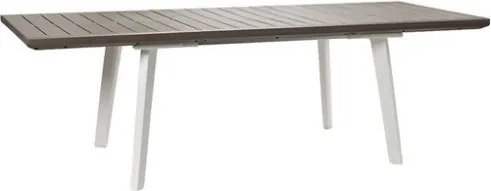 Set Da Pranzo Tavolo Allungabile 100x162/240 Con 6 Sedie In Resina Harmony Keter Cappuccino