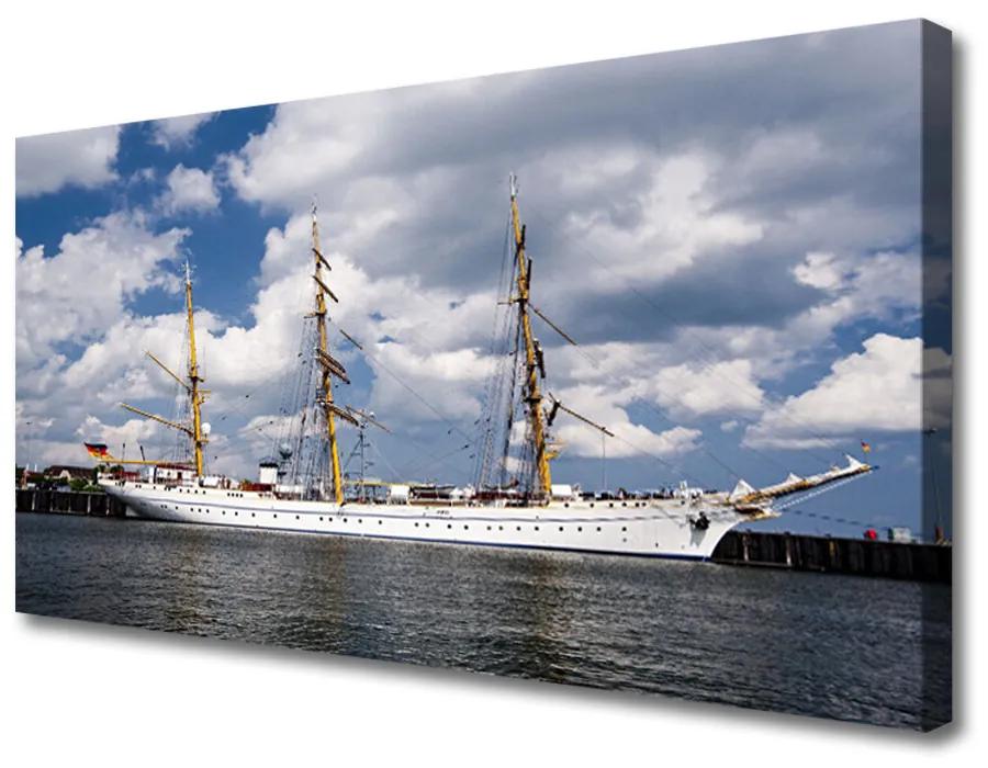 Quadro su tela Barca, acqua, paesaggio 100x50 cm