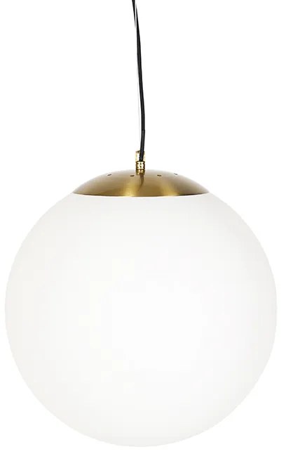 Lampada a sospensione scandinava smart oro con vetro opale 40cm incl. WiFi A60 - Ball 40