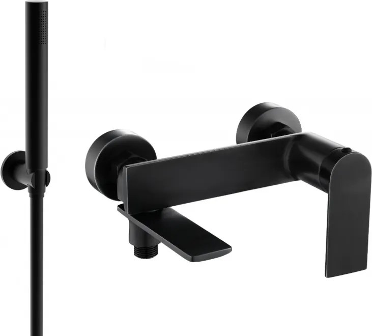 Mexen Zero R70 rubinetto da bagno con set doccia, nero - 7113R70-70