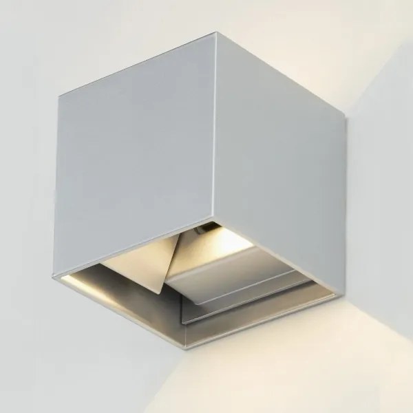 Telefunken 303404TF - Applique da esterno LED/7W/230V IP44 argento