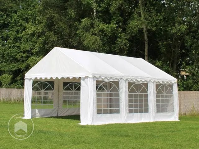TOOLPORT 4x6m tendone per feste, PVC 700, bianco-grigio - (5272)