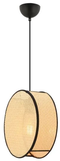 Lampada a sospensione con cavo BIG DRUM 1xE27/60W/230V beige/nero