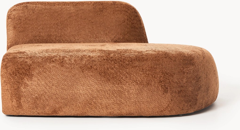 Chaise longue in teddy bouclé Wolke