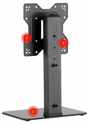 MK FLORIA Superior SUPSTV019 - Supporto da pavimento per TV 23-43" nero