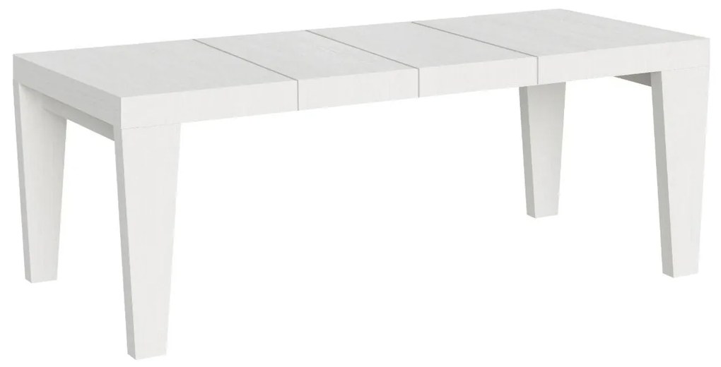 Tavolo allungabile Spimbo Premium in diverse finiture e dimensioni, Bianco Frassino / 90x200/460 cm