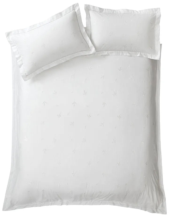 Biancheria da letto bianca in cotone per letto matrimoniale 200x200 cm Lottie Floral Embroidery – Bianca