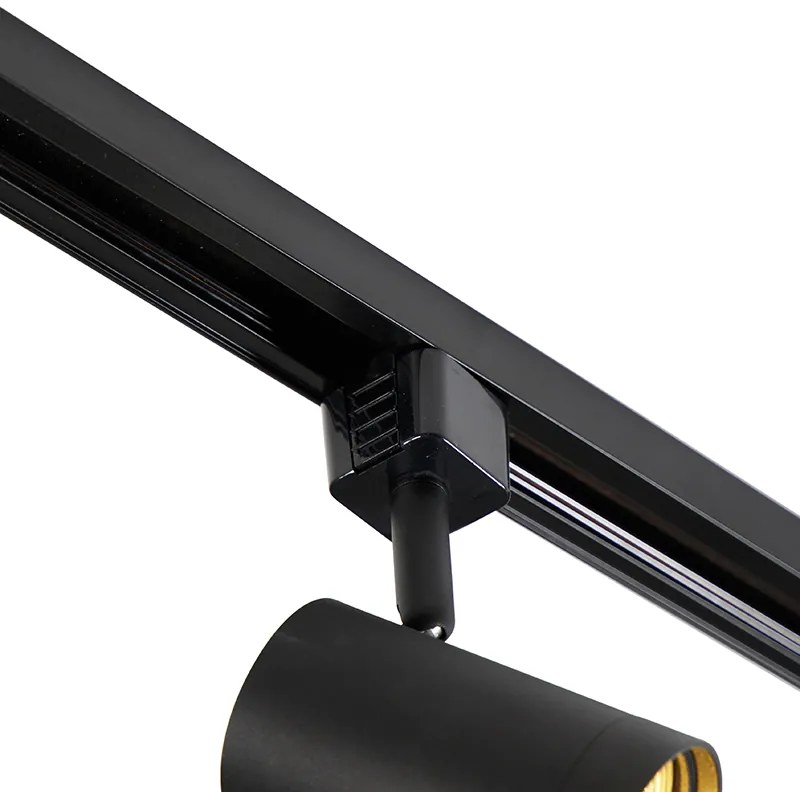 Sistema di illuminazione a binario Smart nero monofase a 10 luci con WiFi GU10 - Iconic Jeana