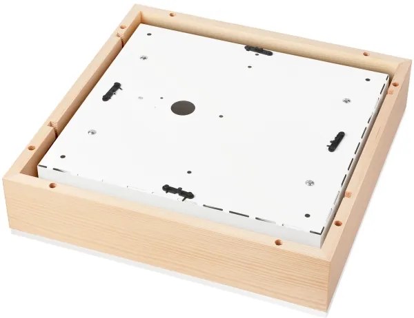 Plafoniera NATURAL SQUARE 4xE27/15W/230V 39x39 cm pino/bianco