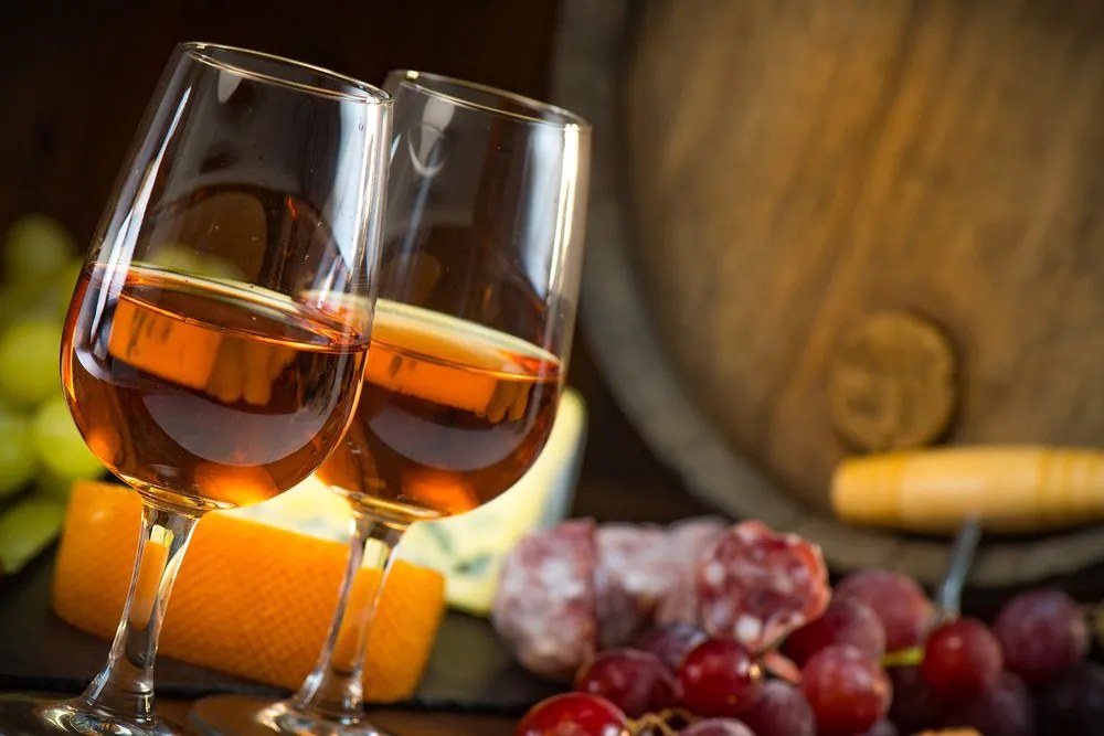 Quadro su tela – Due bicchieri di vino rosato
