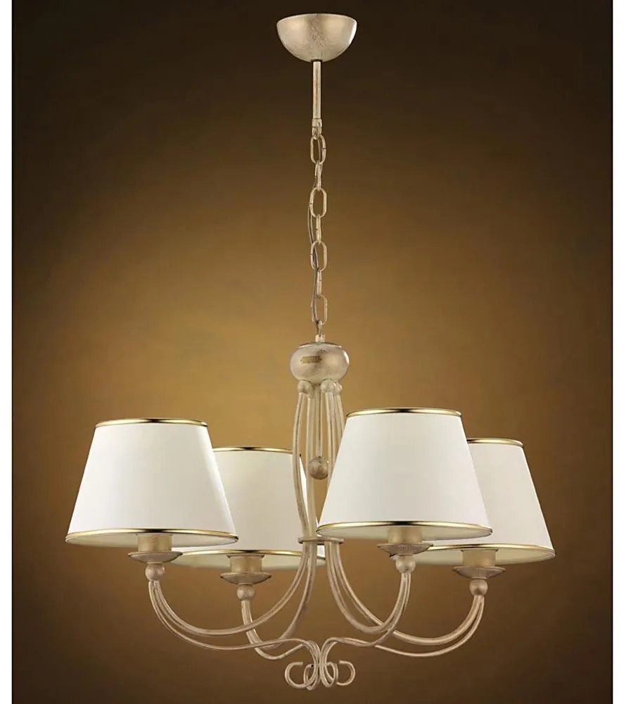 Jupiter 514 - LA-4-E - Lampadario a sospensione con catena LAURA 4xE27/60W/230V