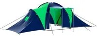 Tenda da campeggio in poliestere per 9 persone blu e verde 90412