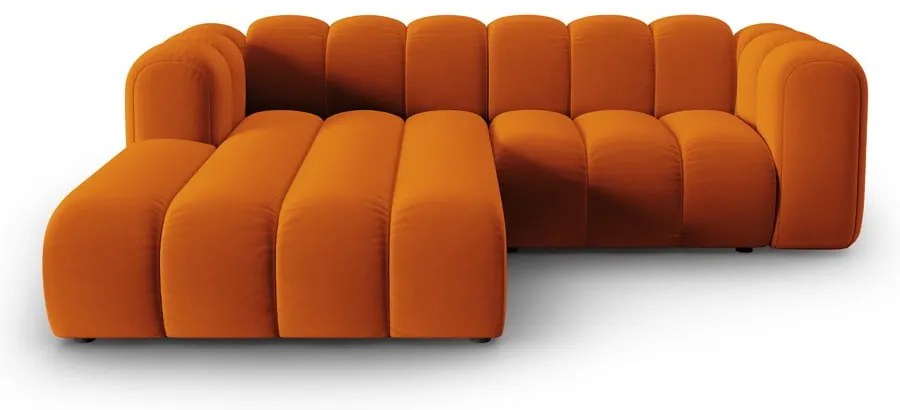Divano angolare arancione ad angolo sinistro Lupine - Micadoni Home