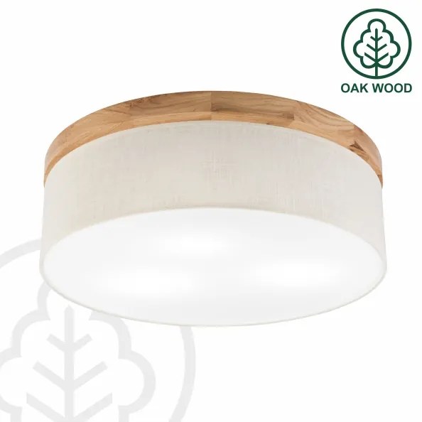 Brilagi - LED Plafoniera BELLADONNA 3xE27/15W/230V diametro 50 cm color crema/quercia