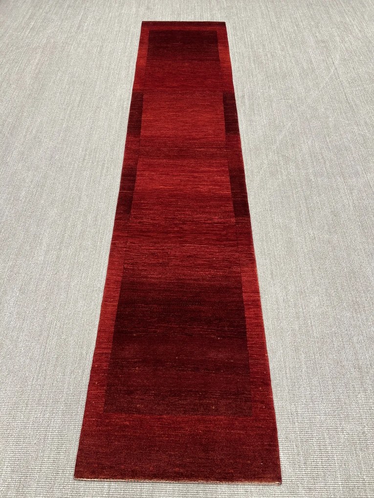 Loribaft Tappeto persiano 400 x 80 Rosso (Iran) Annodato A Mano
